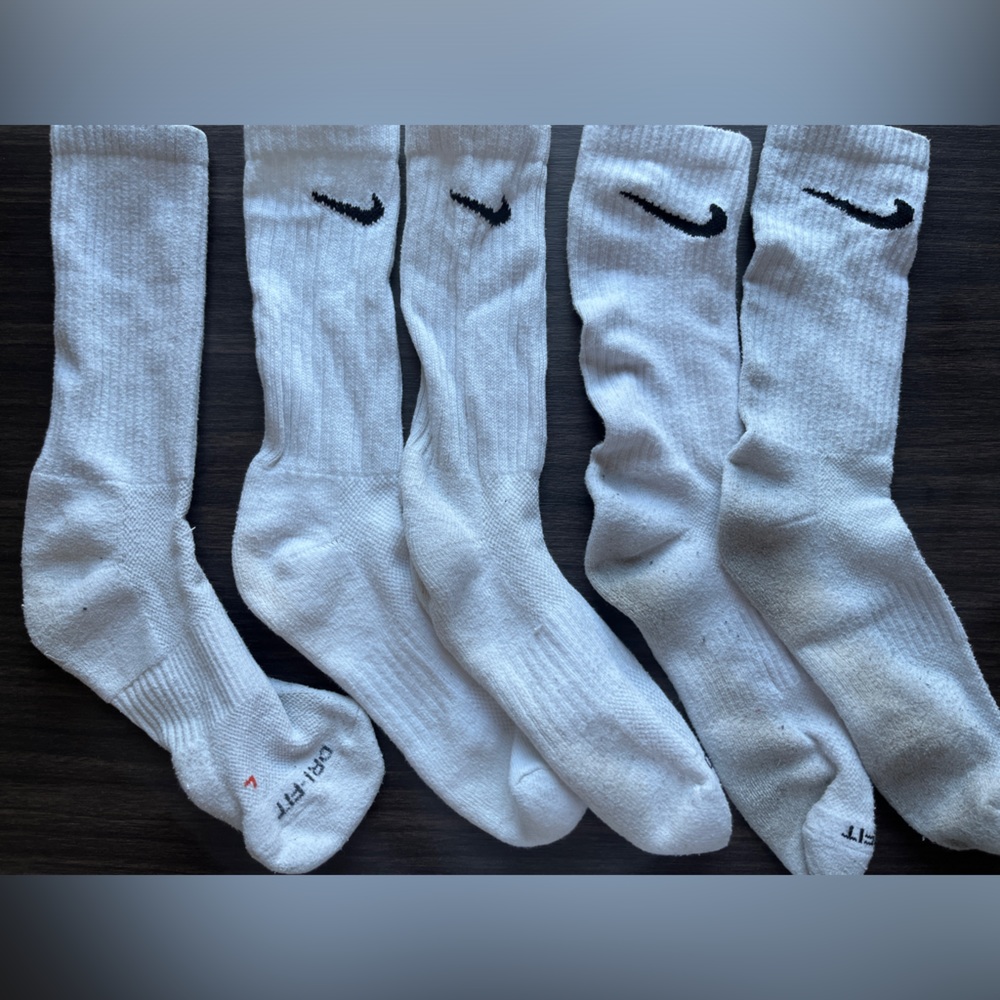 Assorted White Nike Crew Socks
